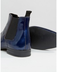 dunkelblaue Chelsea Boots von Asos