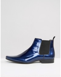 dunkelblaue Chelsea Boots von Asos