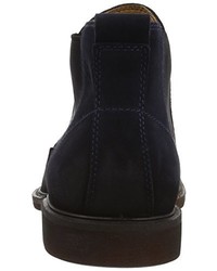 dunkelblaue Chelsea Boots