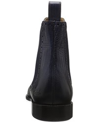 dunkelblaue Chelsea Boots