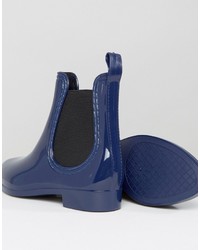 dunkelblaue Chelsea Boots von JuJu