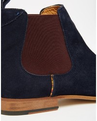 dunkelblaue Chelsea Boots von Paul Smith