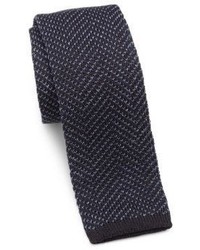 dunkelblaue Chevron Krawatte