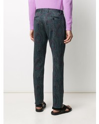 dunkelblaue Chinohose mit Paisley-Muster von Etro