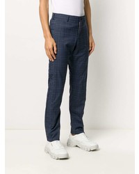 dunkelblaue Chinohose mit Schottenmuster von Comme Des Garcons Homme Plus