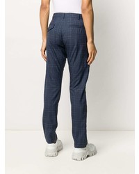 dunkelblaue Chinohose mit Schottenmuster von Comme Des Garcons Homme Plus