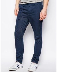 dunkelblaue Chinohose von Asos