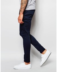 dunkelblaue Chinohose von Asos