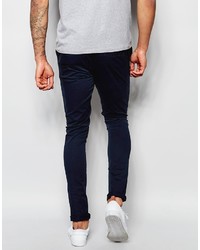 dunkelblaue Chinohose von Asos