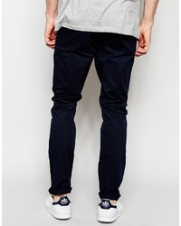 dunkelblaue Chinohose von Asos