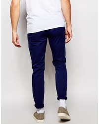 dunkelblaue Chinohose von Asos