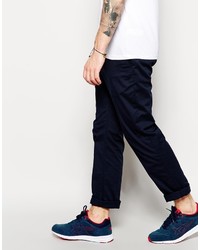 dunkelblaue Chinohose von Asos