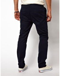 dunkelblaue Chinohose von Asos