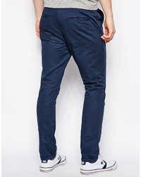 dunkelblaue Chinohose von Asos