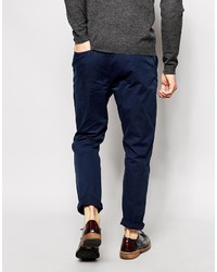 dunkelblaue Chinohose von Asos