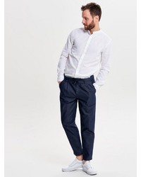 dunkelblaue Chinohose von ONLY & SONS