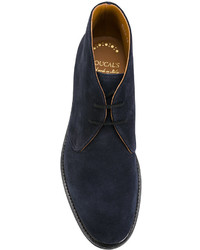 dunkelblaue Chukka-Stiefel aus Leder von Doucal's