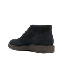 dunkelblaue Chukka-Stiefel aus Leder von Tod's