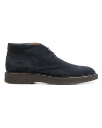 dunkelblaue Chukka-Stiefel aus Leder von Tod's