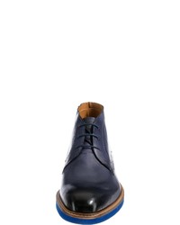 dunkelblaue Chukka-Stiefel aus Leder von Melvin&Hamilton