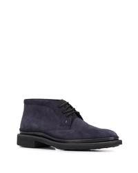 dunkelblaue Chukka-Stiefel aus Wildleder von Tod's