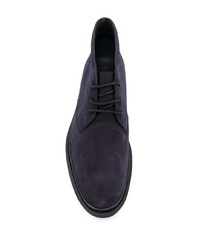 dunkelblaue Chukka-Stiefel aus Wildleder von Tod's