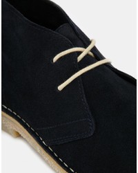 dunkelblaue Chukka-Stiefel aus Wildleder von Asos