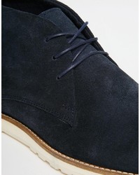 dunkelblaue Chukka-Stiefel aus Wildleder von Asos