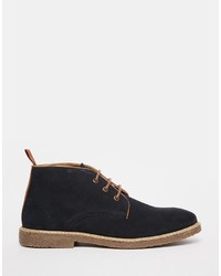 dunkelblaue Chukka-Stiefel aus Wildleder von Asos