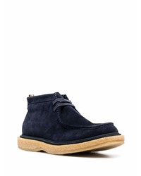 dunkelblaue Chukka-Stiefel aus Wildleder von Officine Creative