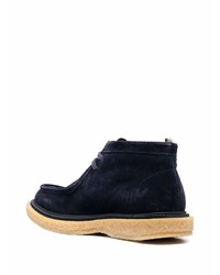 dunkelblaue Chukka-Stiefel aus Wildleder von Officine Creative