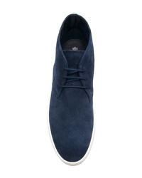 dunkelblaue Chukka-Stiefel aus Wildleder von Tod's