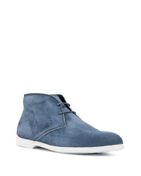 dunkelblaue Chukka-Stiefel aus Wildleder von Tod's