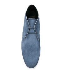 dunkelblaue Chukka-Stiefel aus Wildleder von Tod's