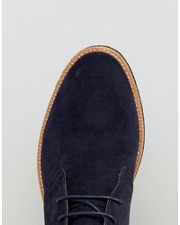 dunkelblaue Chukka-Stiefel aus Wildleder von New Look