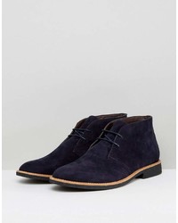 dunkelblaue Chukka-Stiefel aus Wildleder von New Look