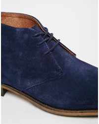 dunkelblaue Chukka-Stiefel aus Wildleder von Selected