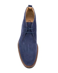 dunkelblaue Chukka-Stiefel aus Wildleder von Tod's