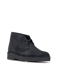 dunkelblaue Chukka-Stiefel aus Wildleder von Clarks Originals