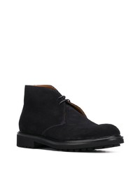 dunkelblaue Chukka-Stiefel aus Wildleder von Doucal's