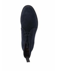 dunkelblaue Chukka-Stiefel aus Wildleder von Fratelli Rossetti