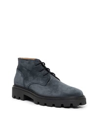 dunkelblaue Chukka-Stiefel aus Wildleder von Tod's