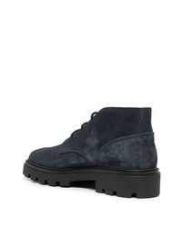 dunkelblaue Chukka-Stiefel aus Wildleder von Tod's