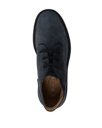 dunkelblaue Chukka-Stiefel aus Wildleder von Tod's