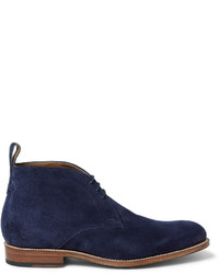 dunkelblaue Chukka-Stiefel aus Wildleder von Grenson