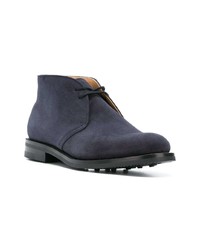 dunkelblaue Chukka-Stiefel aus Wildleder von Church's