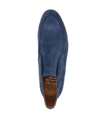 dunkelblaue Chukka-Stiefel aus Wildleder von Doucal's