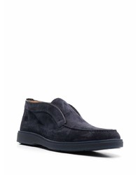 dunkelblaue Chukka-Stiefel aus Wildleder von Santoni