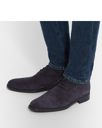 dunkelblaue Chukka-Stiefel aus Wildleder von Tod's