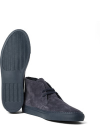 dunkelblaue Chukka-Stiefel aus Wildleder von Common Projects